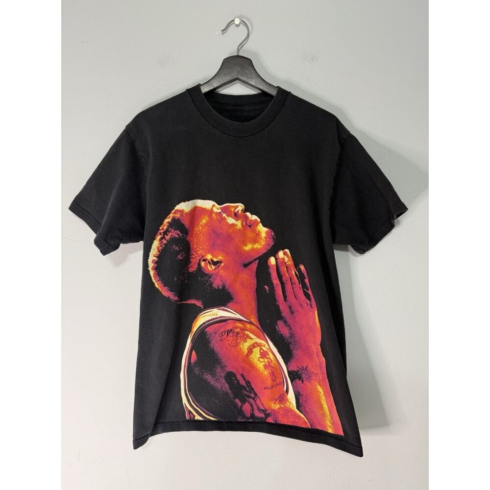 90’s Dennis Rodman Apparel Praying Tee Shirt Black MEDIUM